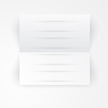 Vektör kağıt şablonu afiş. Beyaz