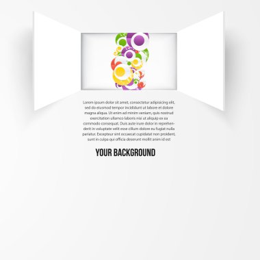 Vektör arka plan pencere ve daire