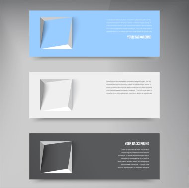 Vektör afiş ve kareler. Renk kümesi