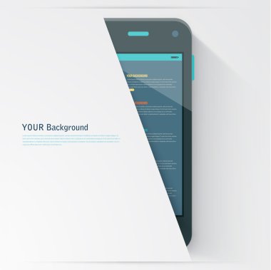 Akıllı telefon ile izole. Gerçekçi beyaz