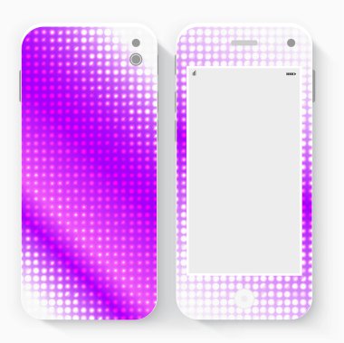 Akıllı telefon ile izole. Gerçekçi beyaz