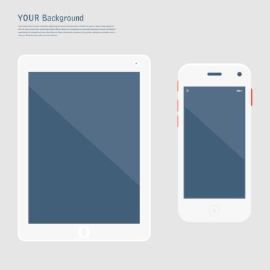 Akıllı telefon ile izole. Gerçekçi beyaz