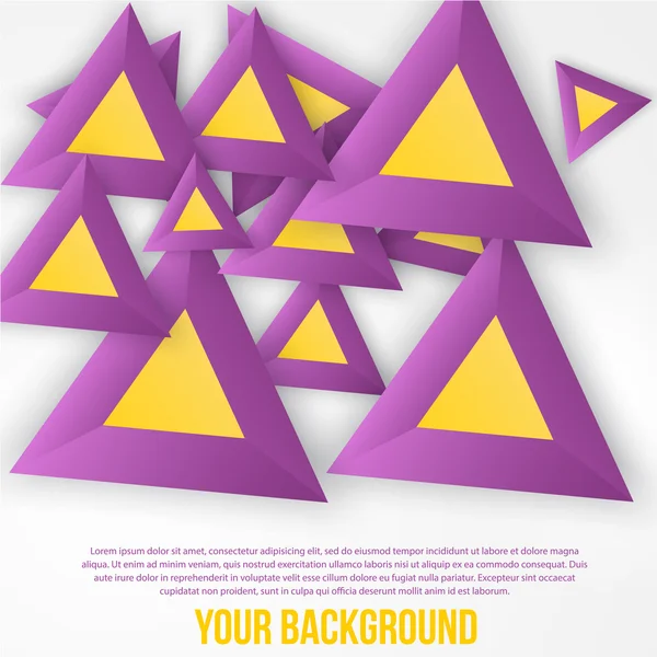 Vector abstract triangles background. Object web — Stock Vector