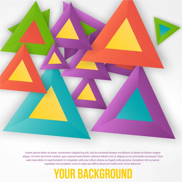 Vector abstract triangles background. Object web — Stock Vector