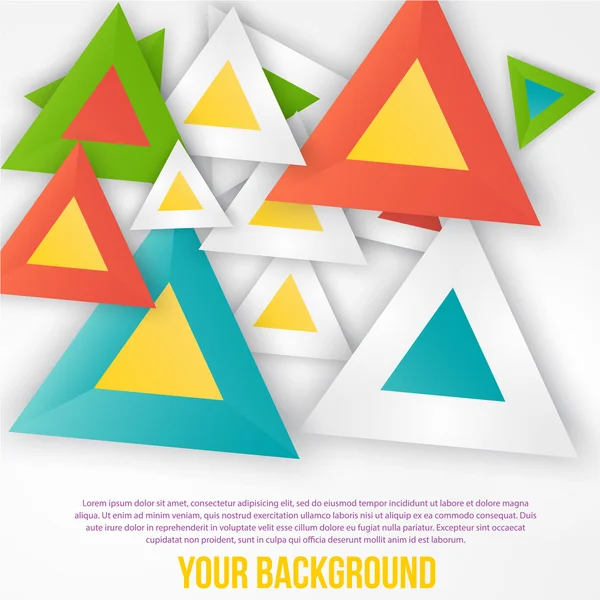 Vector abstract triangles background. Object web — Stock Vector