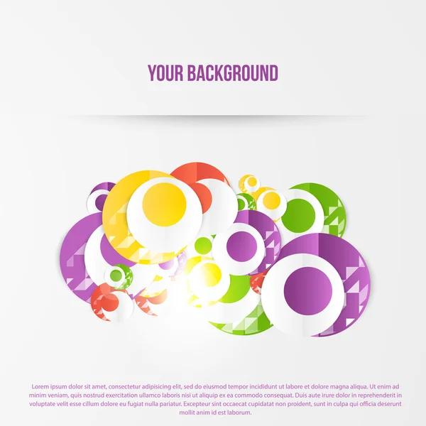 Vector abstract circles template. Object web — Stock Vector