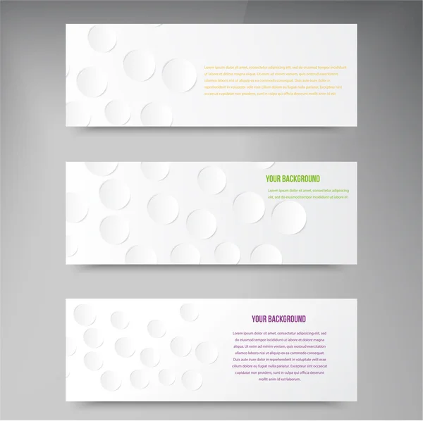 Vector papier sjabloon banner. Witte Opmerking — Stockvector