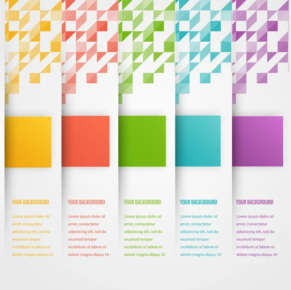 Soyut üçgen şablon afiş. Renk kümesi