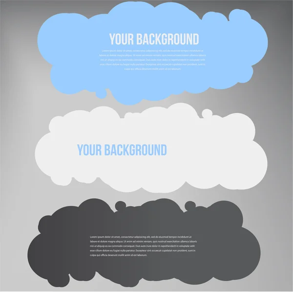 Vector banners en wolk... Kleur — Stockvector