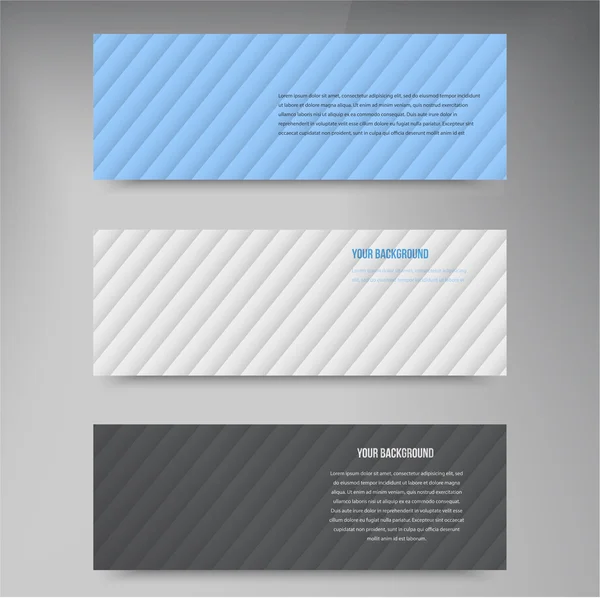 Líneas de banners vectoriales. Diseño web de color — Vector de stock