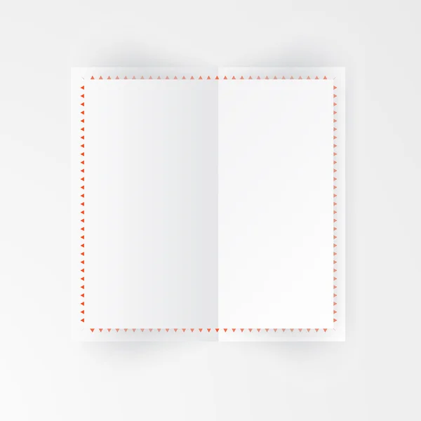 Vector paper template banner. White — Stock Vector
