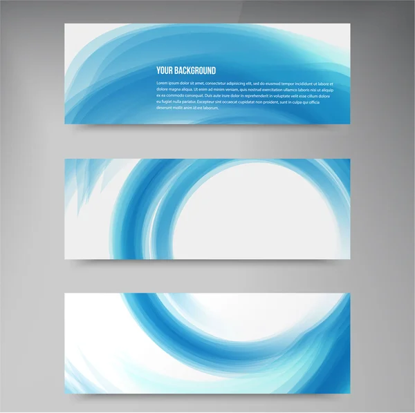 Conjunto de banners vectoriales modernos con líneas — Vector de stock