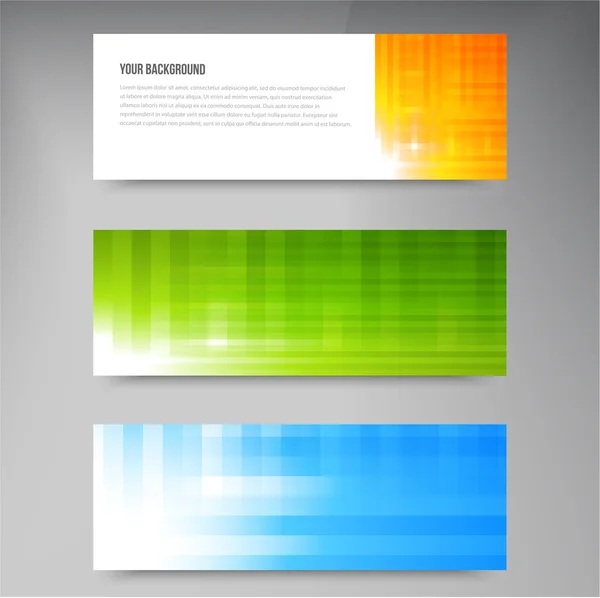 Set di banner vettoriali moderni con linee — Vettoriale Stock