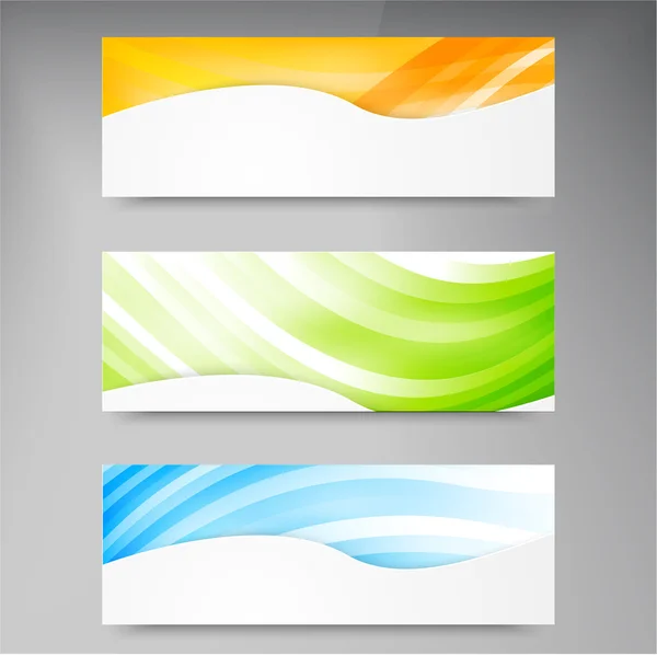 Set of modern vector banners with lines — Stock Vector