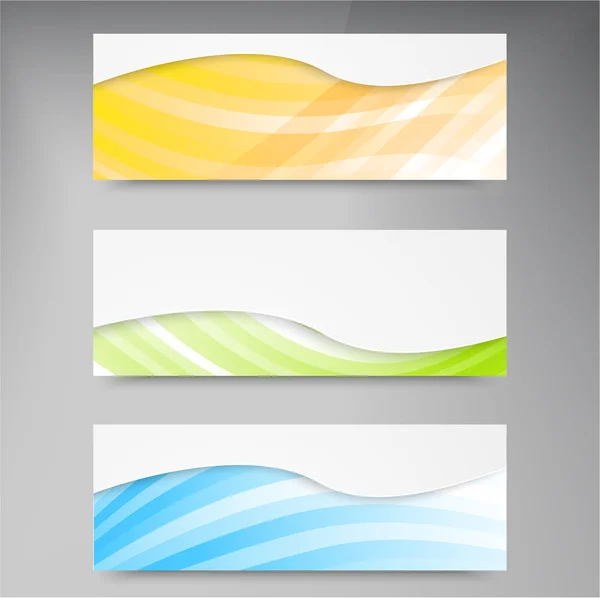 Set van moderne vector banners met lijnen — Stockvector