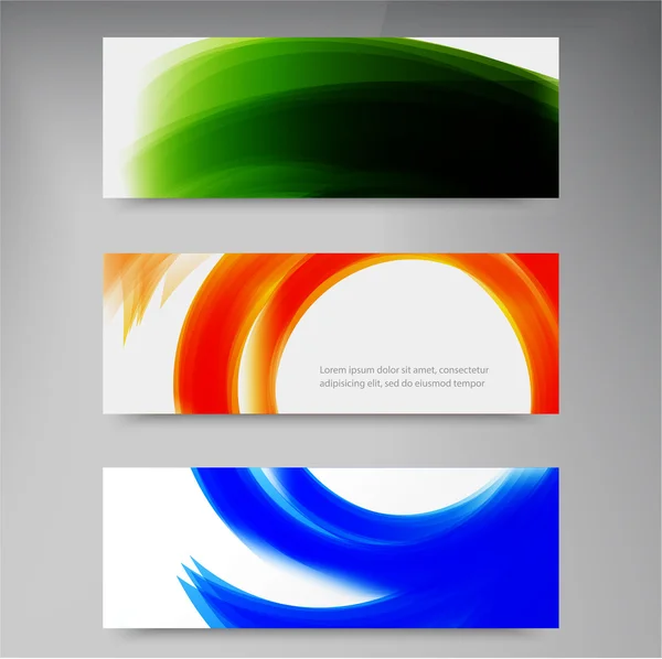 Conjunto de banners vectoriales modernos con líneas — Vector de stock