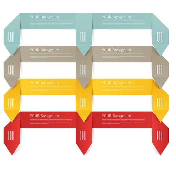 Moderno negocio origami estilo opciones banner . — Vector de stock