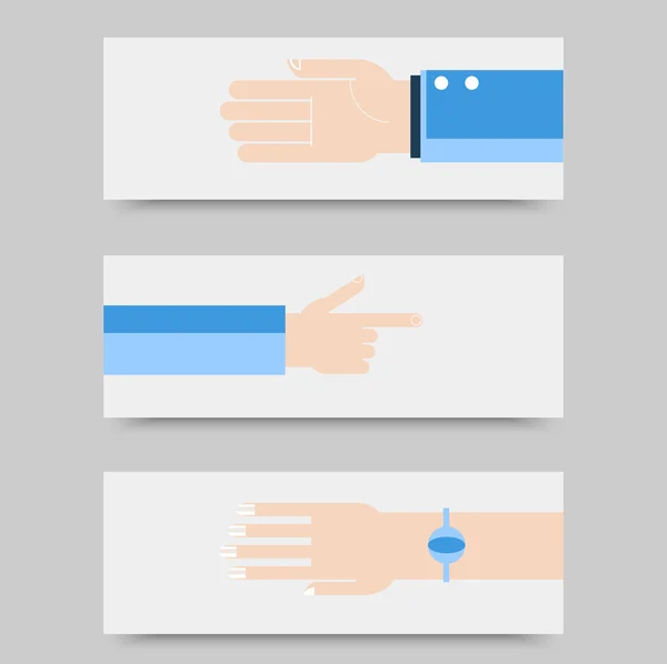 Obchodní ruce gesta prvky návrhu. izolovaný — Stockový vektor