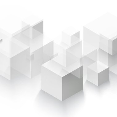 gri küpleri soyut geometrik şekil vektör.