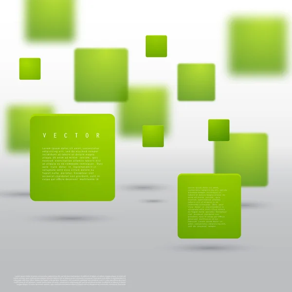 Vetor Forma geométrica abstrata a partir de cubos verdes . — Vetor de Stock