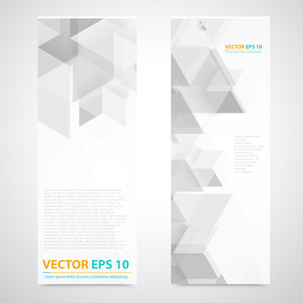 Vector Abstract geometric shape from gray cubes.