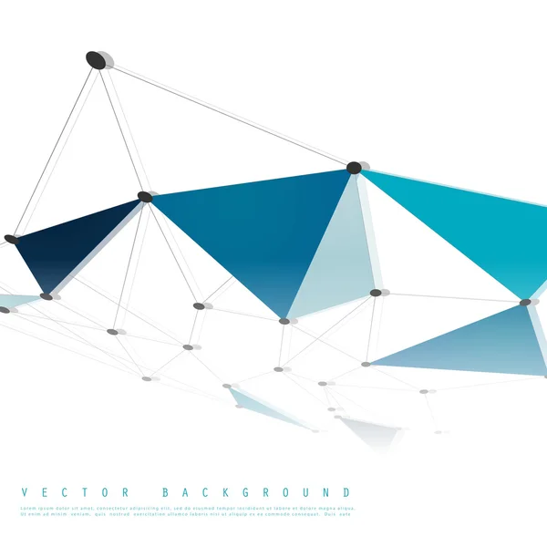 Vector network background abstract polygon triangle. — Stock Vector