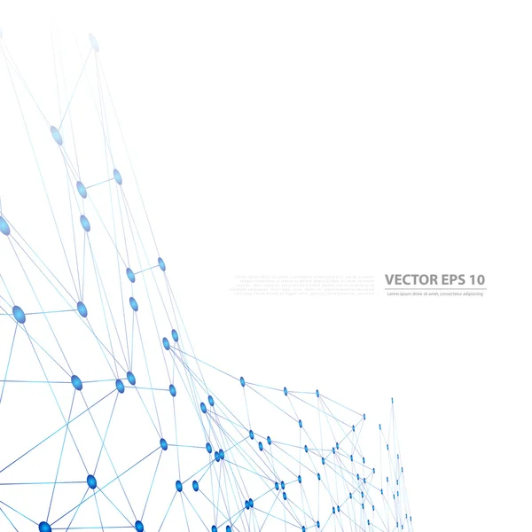 Vector netwerk achtergrond abstracte veelhoek driehoek. — Stockvector