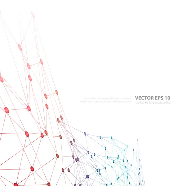 Vector netwerk achtergrond abstracte veelhoek driehoek. — Stockvector