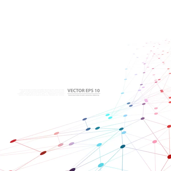 Vector netwerk achtergrond abstracte veelhoek driehoek. — Stockvector