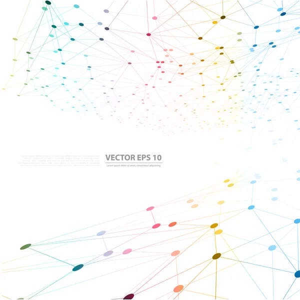 Vector netwerk achtergrond abstracte veelhoek driehoek. — Stockvector