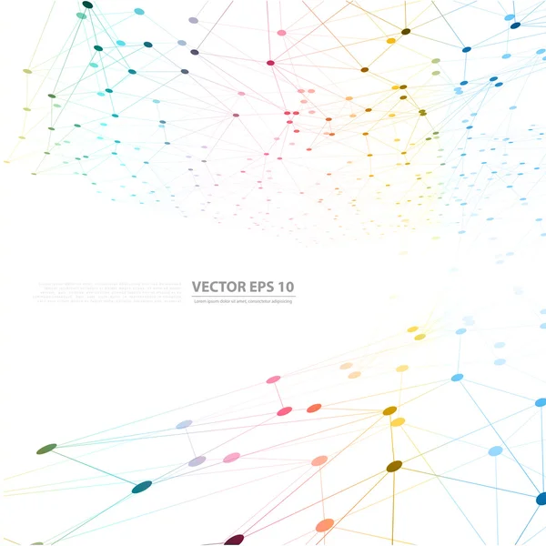 Vector nätverk bakgrund abstrakt polygon triangel. — Stock vektor