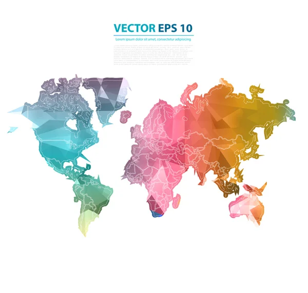 Vector abstracte telecommunicatie Earth-kaart. — Stockvector