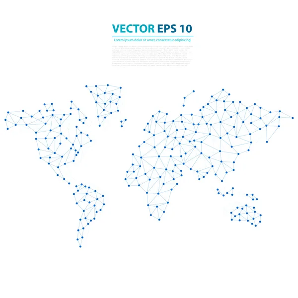Vektor absztrakt távközlési föld Térkép. — Stock Vector