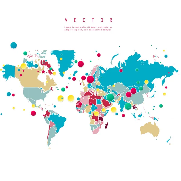 Vektör soyut telekomünikasyon Earth harita. — Stok Vektör