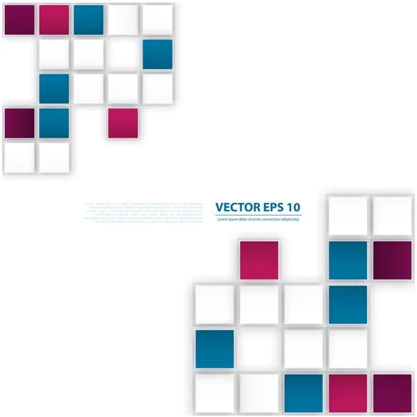 Vektor absztrakt geometriai forma szürke kockákból. — Stock Vector