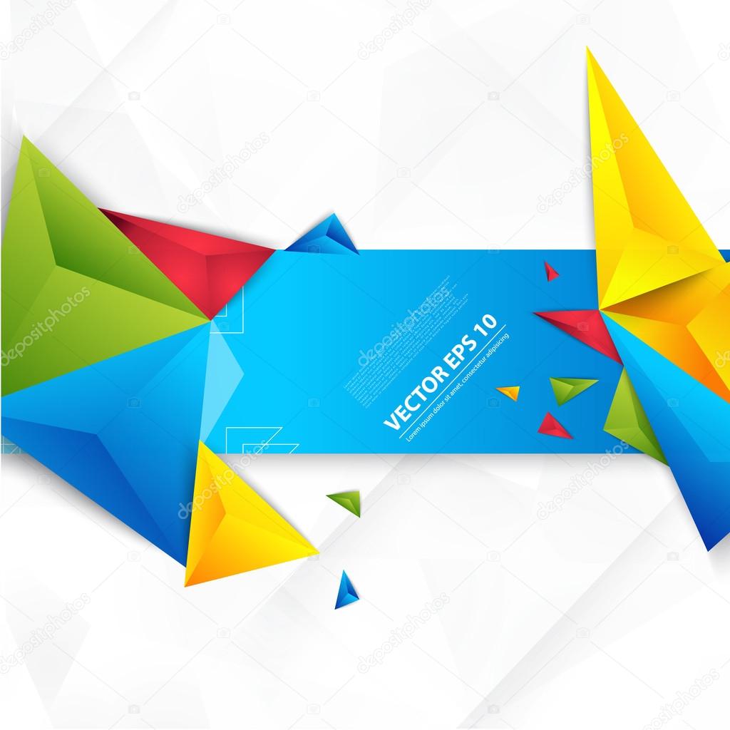 Vector color background abstract polygon triangle.