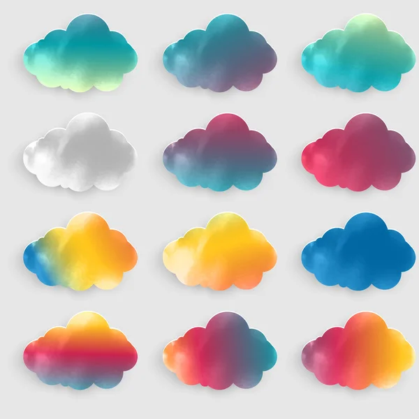 Vector water color cloud. — Stock Vector