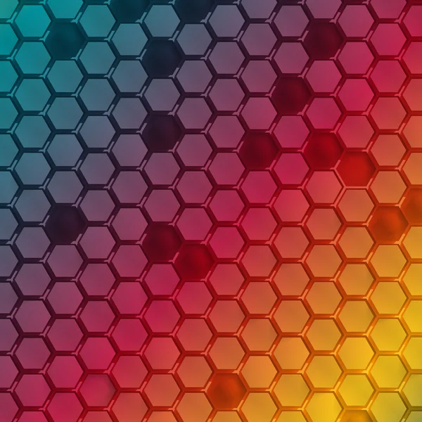 Modèle de conception de forme hexagonale abstrait vectoriel . — Image vectorielle