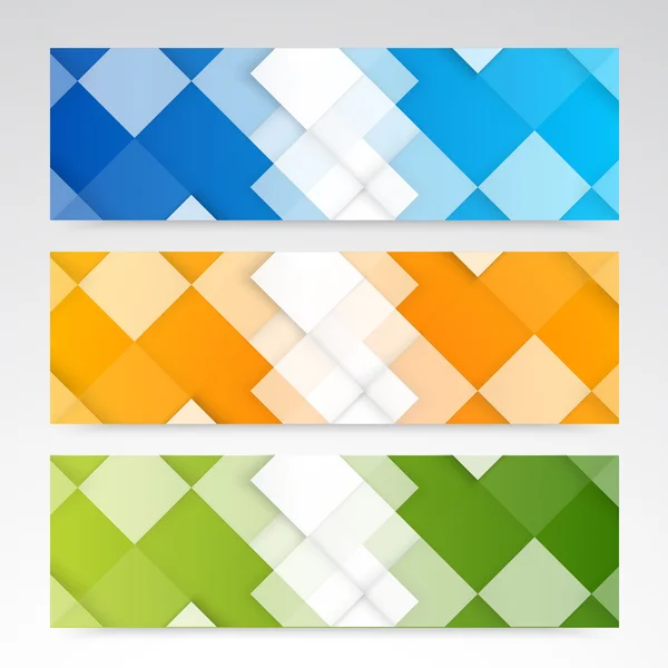 Vector banners and squares. Color set — Stock Vector