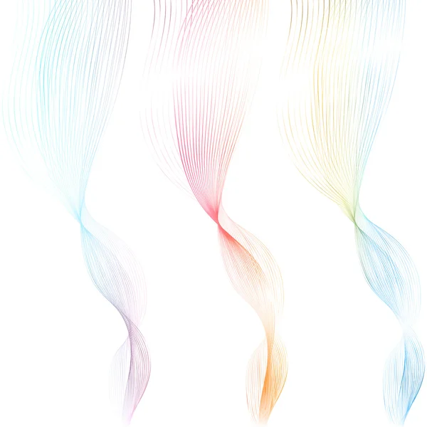 Vector Elemento de diseño de ondas de color abstractas . — Vector de stock