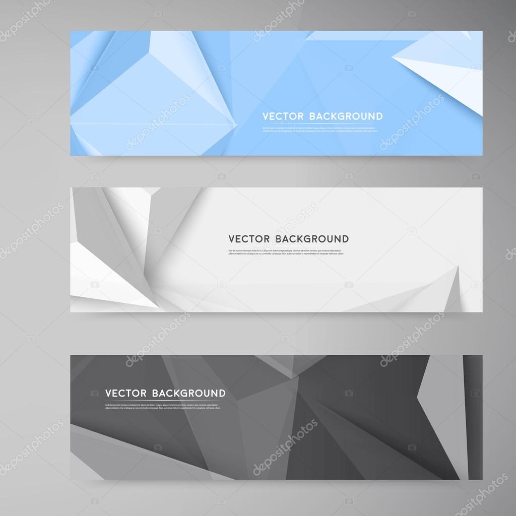 Vector banners and squares. Color set