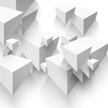 gri küpleri soyut geometrik şekil vektör.