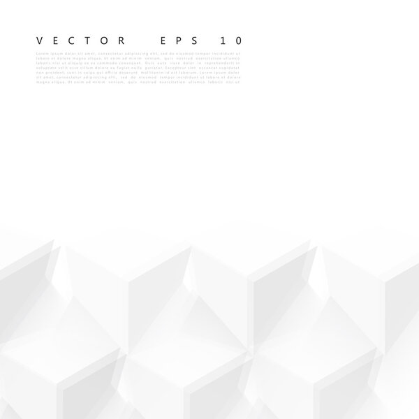 Vector Abstract geometric shape from gray cubes.