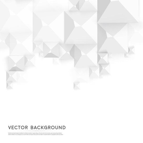 Vector Abstract geometric shape from gray cubes.