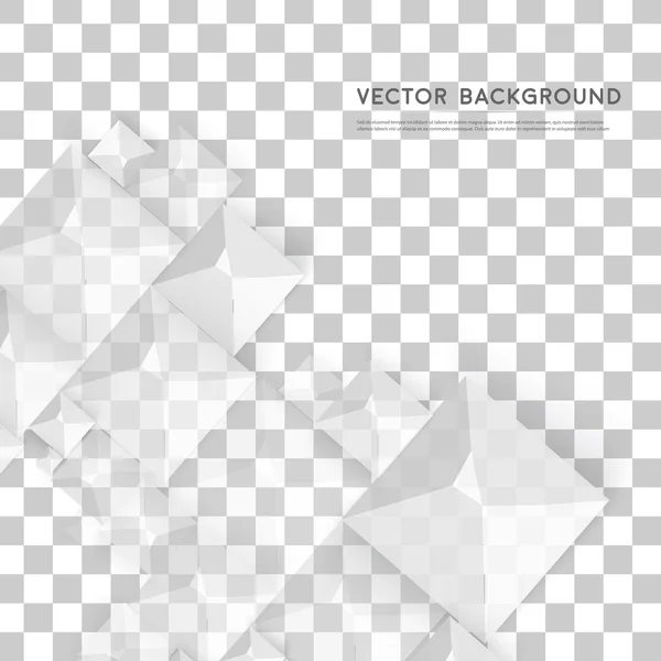 Vector Abstract geometric shape from gray cubes. — Stock Vector