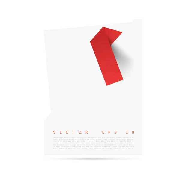 Vector branco Origami banner de papel para você —  Vetores de Stock