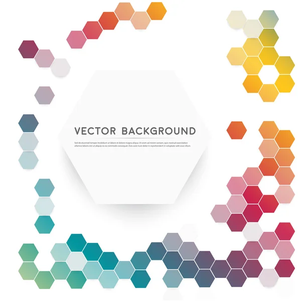 Vector abstract color 3d hexagonal — Stock Vector