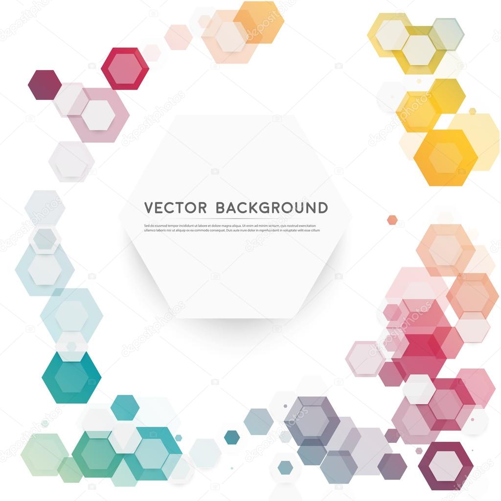 Vector abstract color 3d hexagonal