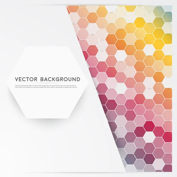 Vecteur abstrait couleur 3d hexagonale — Image vectorielle