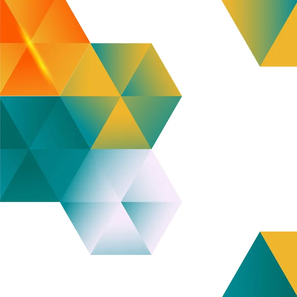 Vector abstracto color 3d hexagonal — Vector de stock